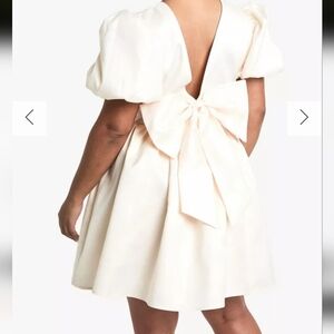 Skater bow dress plus size